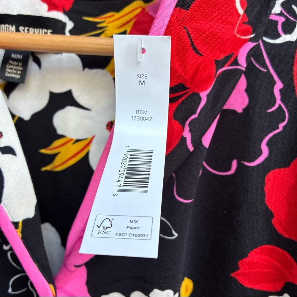 Room Service NWT Floral Pajama Set Sz Medium - Picture 3 of 6